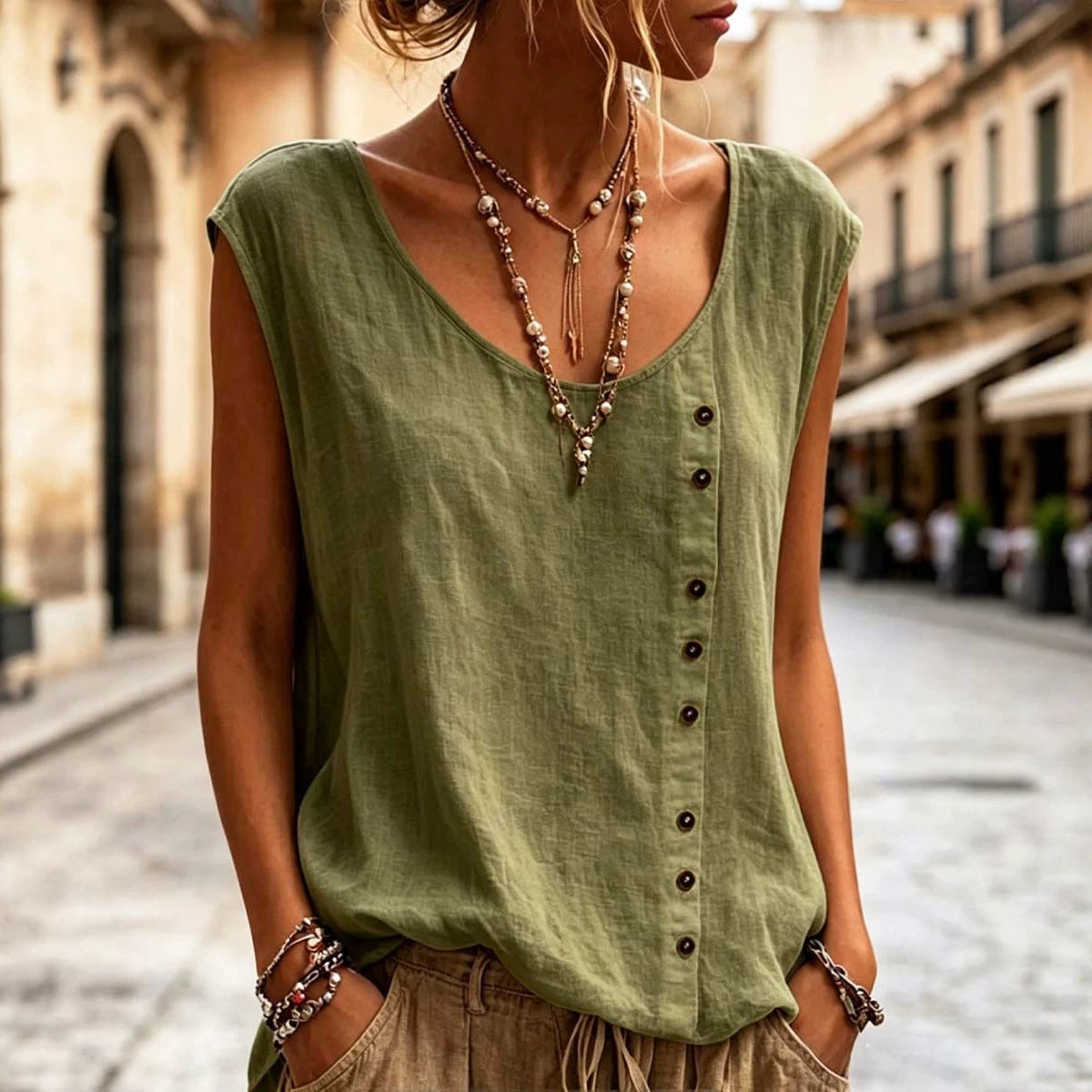 Women's Loose Irregular Hem Batwing Sleeve Design Casual Slim Fit Women's T-shirt