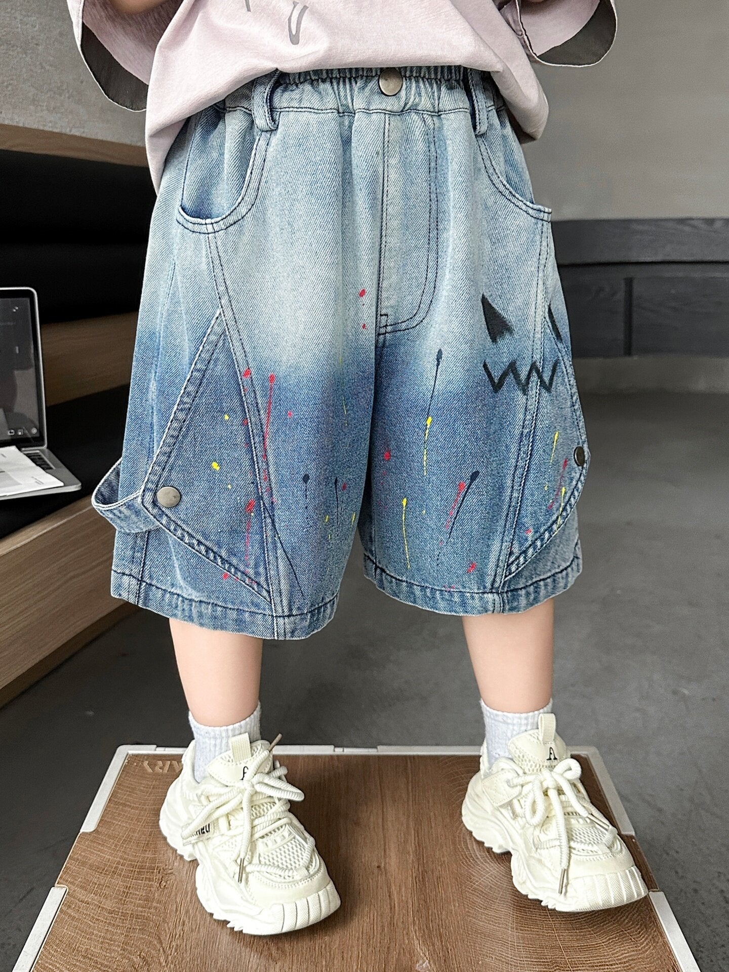 Children's Boy Summer Thin Super Beautiful Shorts Korean Style Fried Children's Pants