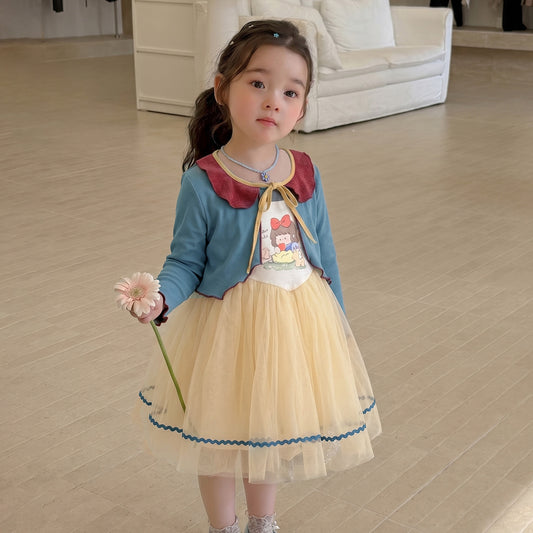 Children's Size Roll Style Princess Mesh Pettiskirt Children's Dress