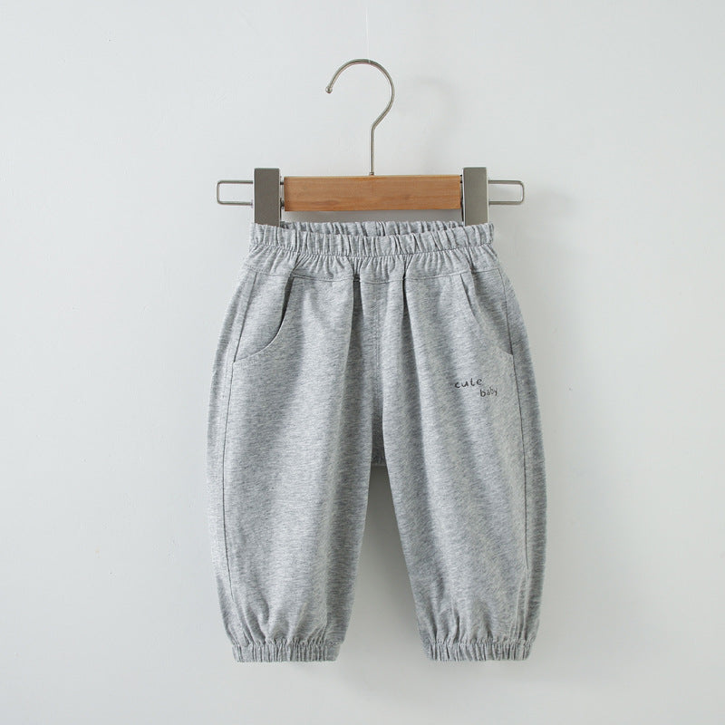 Summer Thin Trousers Ice Oxygen Cotton Anti Mosquito Children's Pants