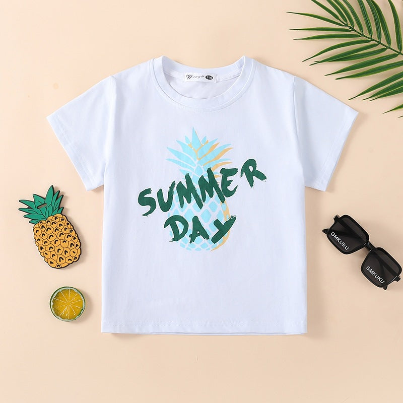 Summer Beach Suit Style Dress Casual Short Parent-child Outfit