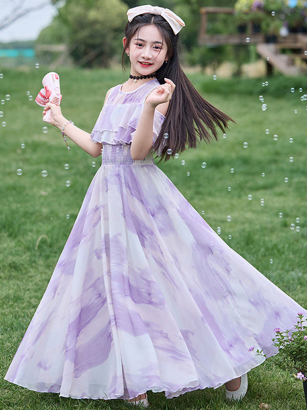 Fashionable Thin Princess Skirt Medium Big Children's Dress