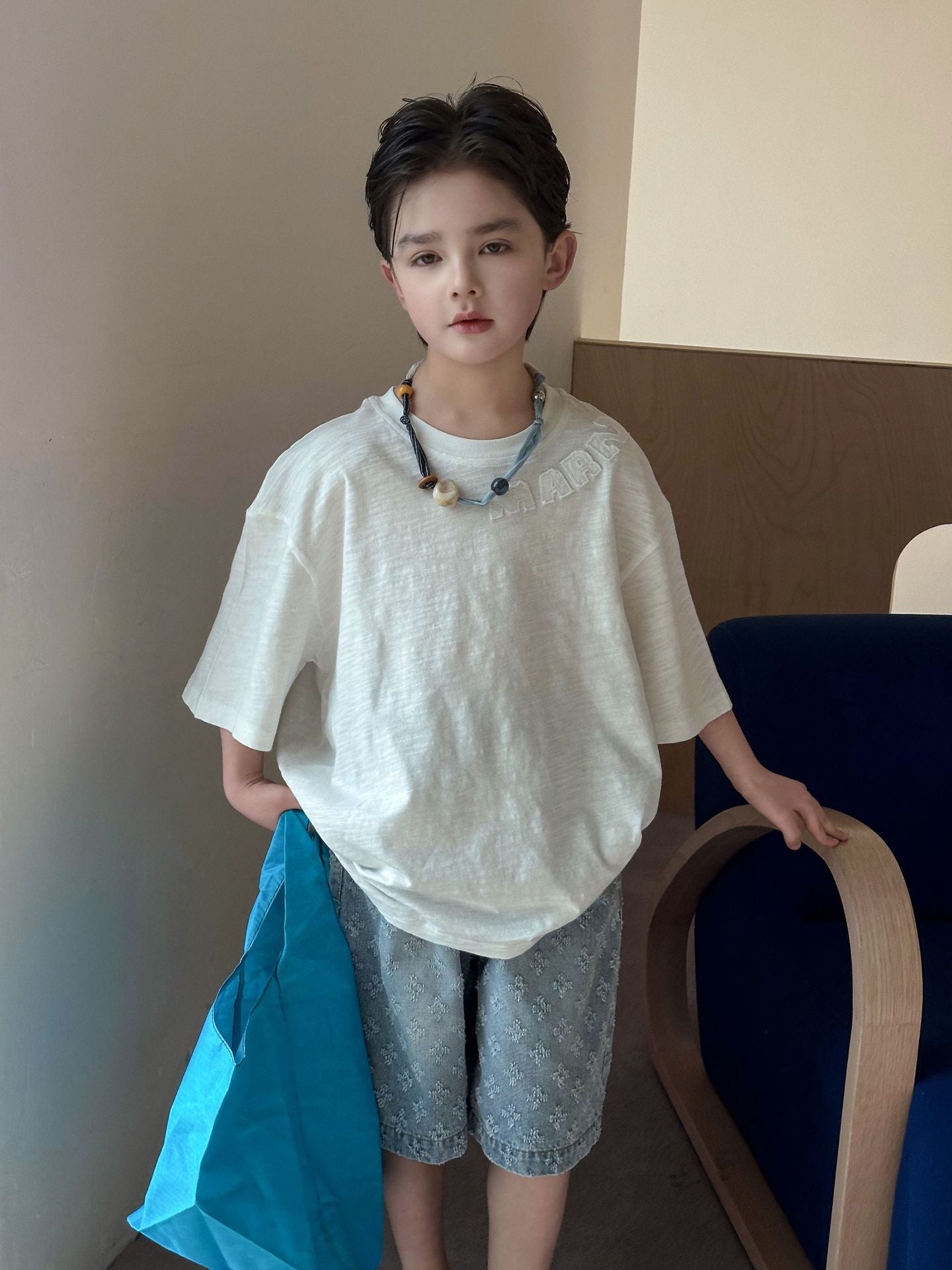 Children's Cotton Short-sleeved Summer Loose Breathable Half-sleeve Top Comfortable Children's T-shirt