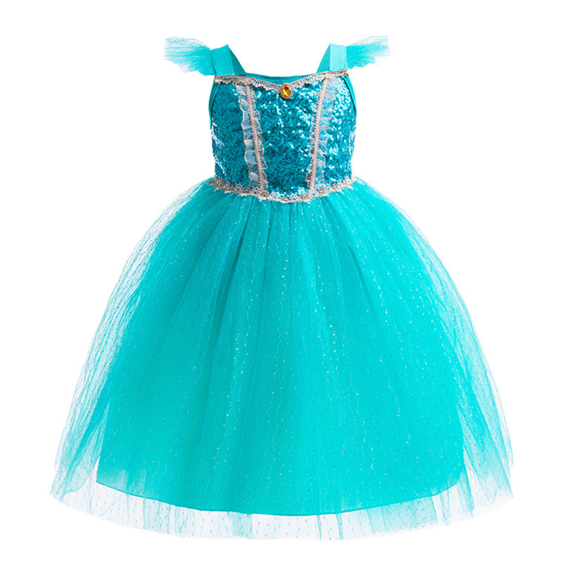 Color Princess Tulle Tutu Cake Puff Children's Dress