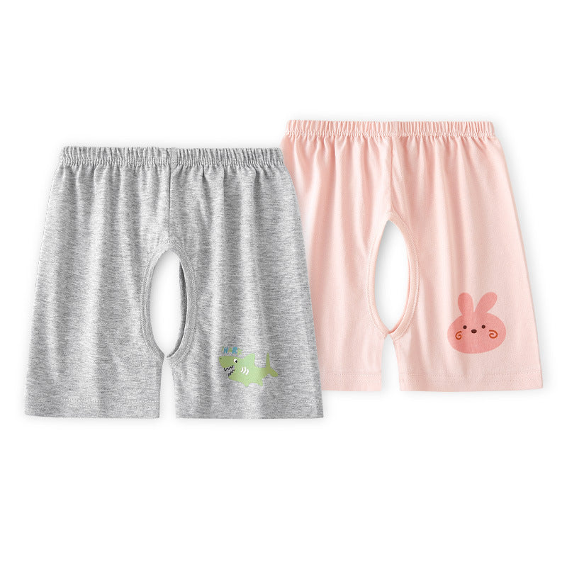 Children's Cotton Thin Summer Shorts Open Fork Children's Pants