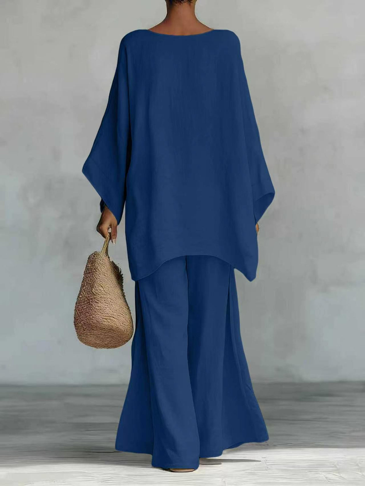 Women's Simple Loose Old Money Style Linen Blended Fashion Casual Suit