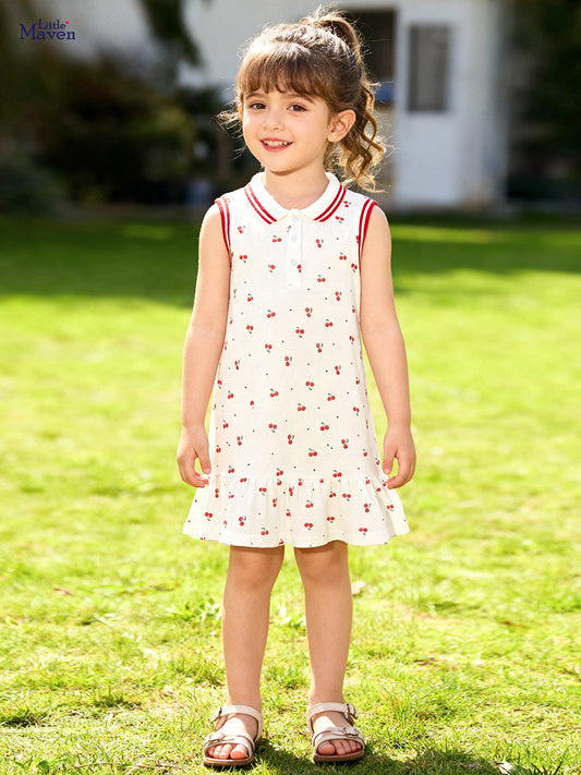 Summer Sleeveless Cute Sweet Skirt Shirt Children's Dress