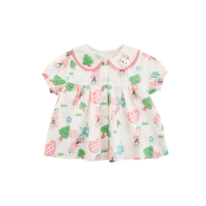 Children's Farm Mania Series Summer Yarn-dyed Plaid Children's Suit