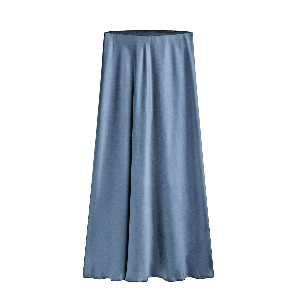 Women's Satin High Waist Elastic Quality Split Skirt