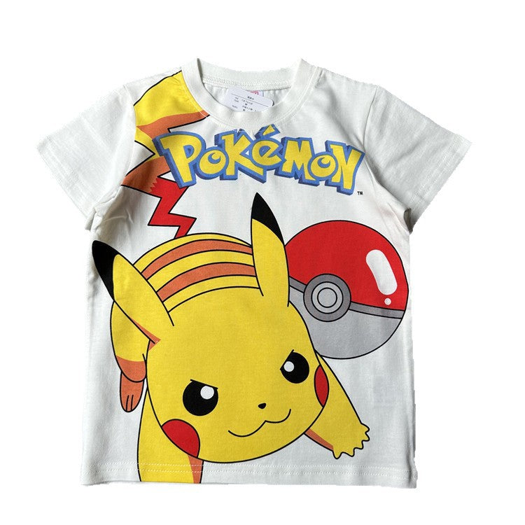 Children's Cartoon Water Paste Breathable Printed Summer Short Sleeve Children's T-shirt