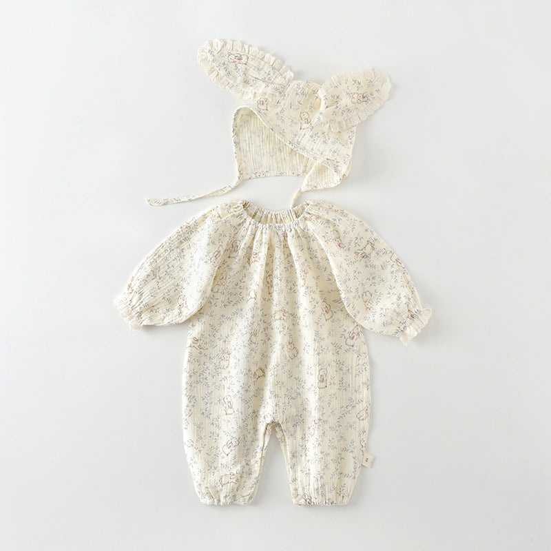 Gauze Jumpsuit Class Pure Cotton Hug Jumpsuit, Climbing Suit