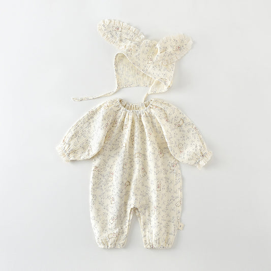 Gauze Jumpsuit Class Pure Cotton Hug Jumpsuit, Climbing Suit