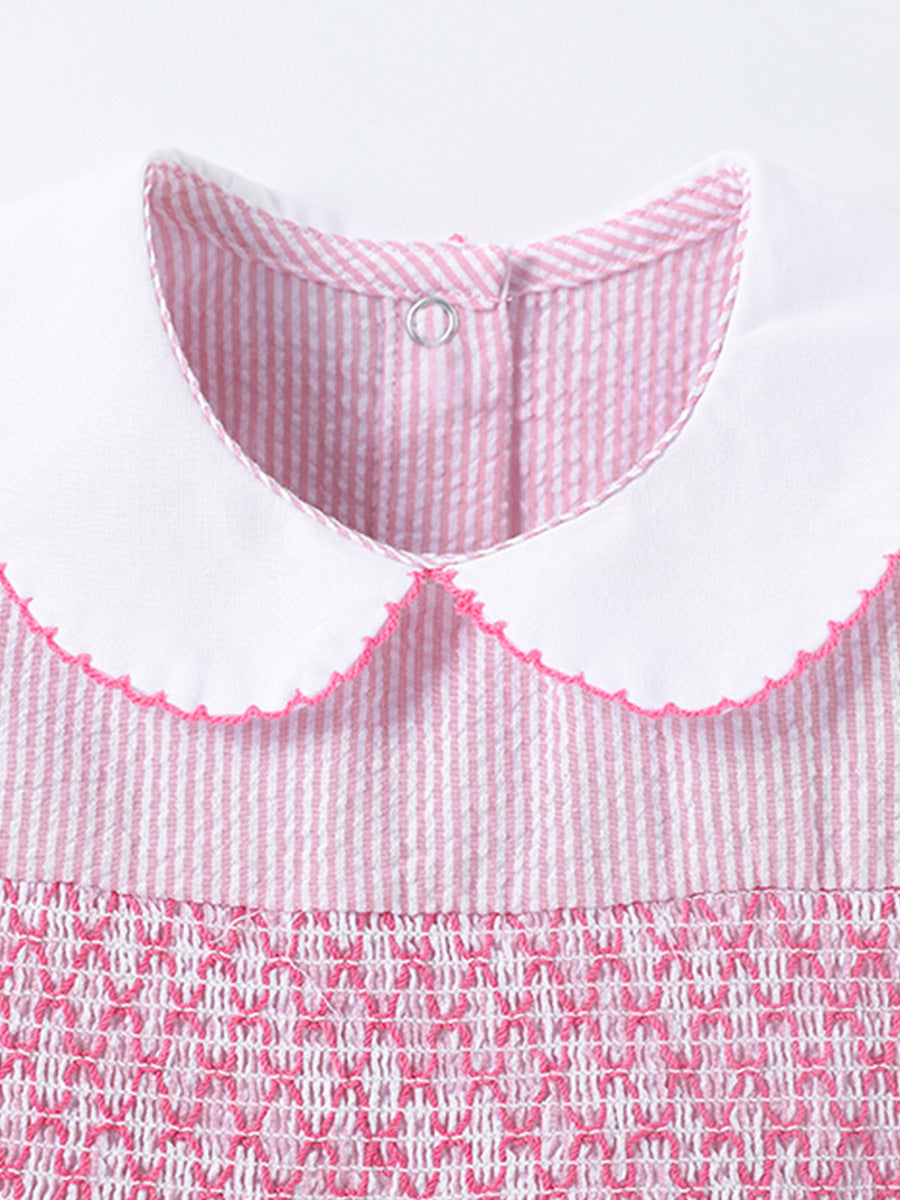 Children's Skirt Summer Woven Short Sleeve Skirts Children's Dress