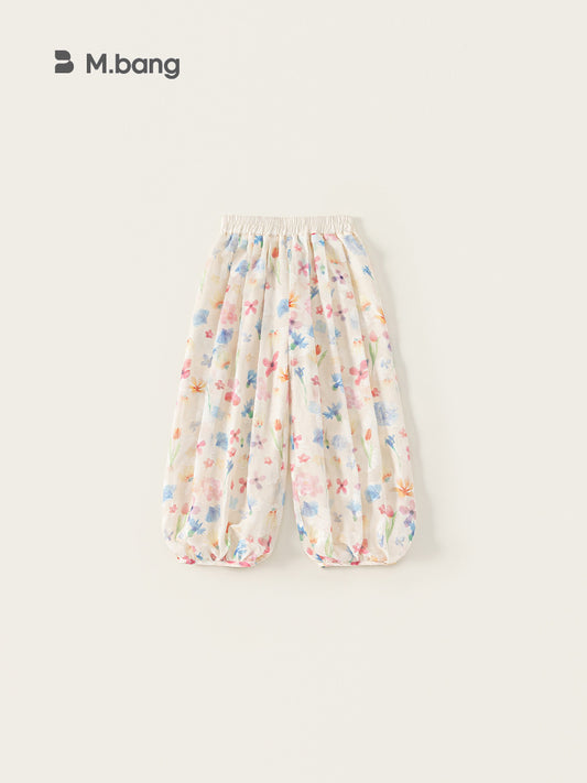 Children's Clothing Spring Flower Ankle Banded Colorful Anti Mosquito Children's Pants