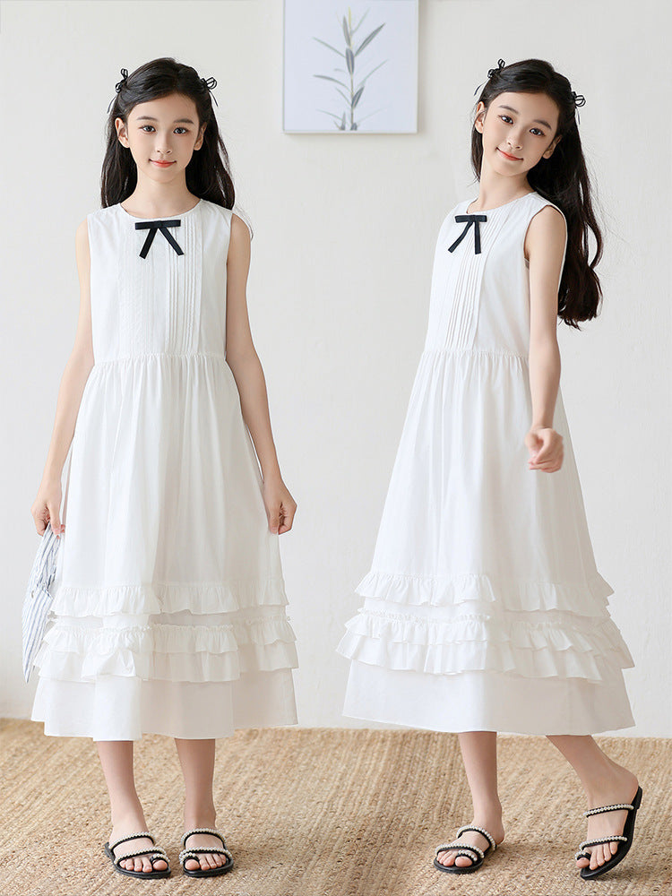 Children's Summer Sleeveless Cotton Vest Little Trendy Princess Children's Dress