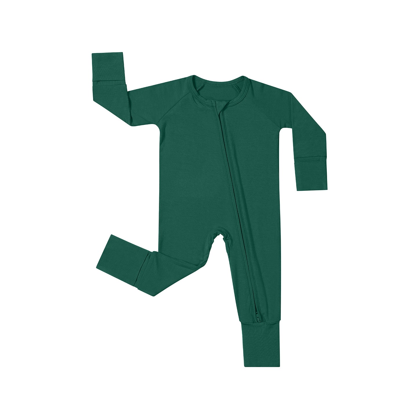 Bamboo Fiber Jumpsuits Romper Candy Color Long Sleeve Double Zipper Jumpsuit, Climbing Suit
