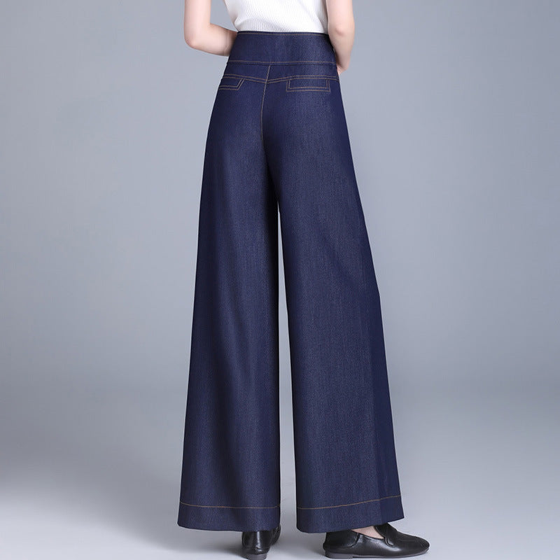 Women's High Waist Wide Leg Loose Fashion Spring Drape Versatile Casual Pants