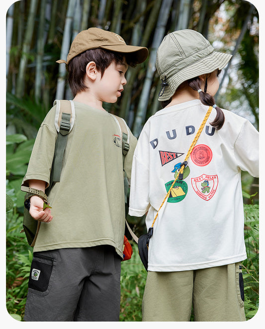 Children's Summer Cool Cartoon Short Sleeve Home Clothing Children's T-shirt