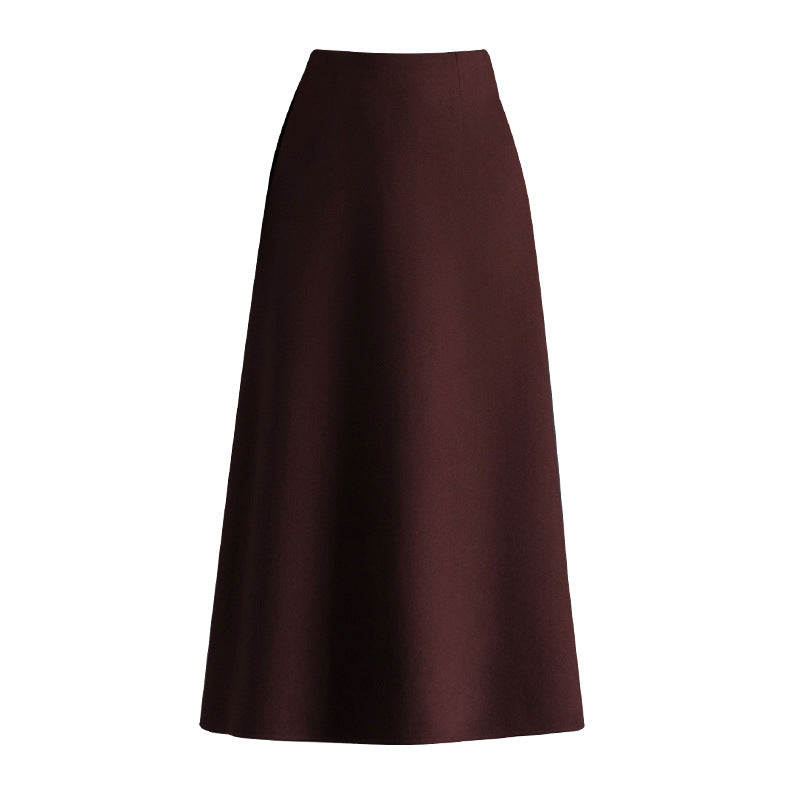 Winter A- Line Temperament Long Dress Cover Slim Umbrella Skirts