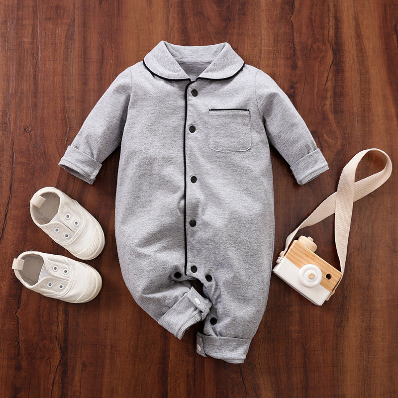 Women's & Men's Infant Pajamas Cotton Class Home One-piece Romper Long-sleeved Clothes For Jumpsuit, Climbing Suit