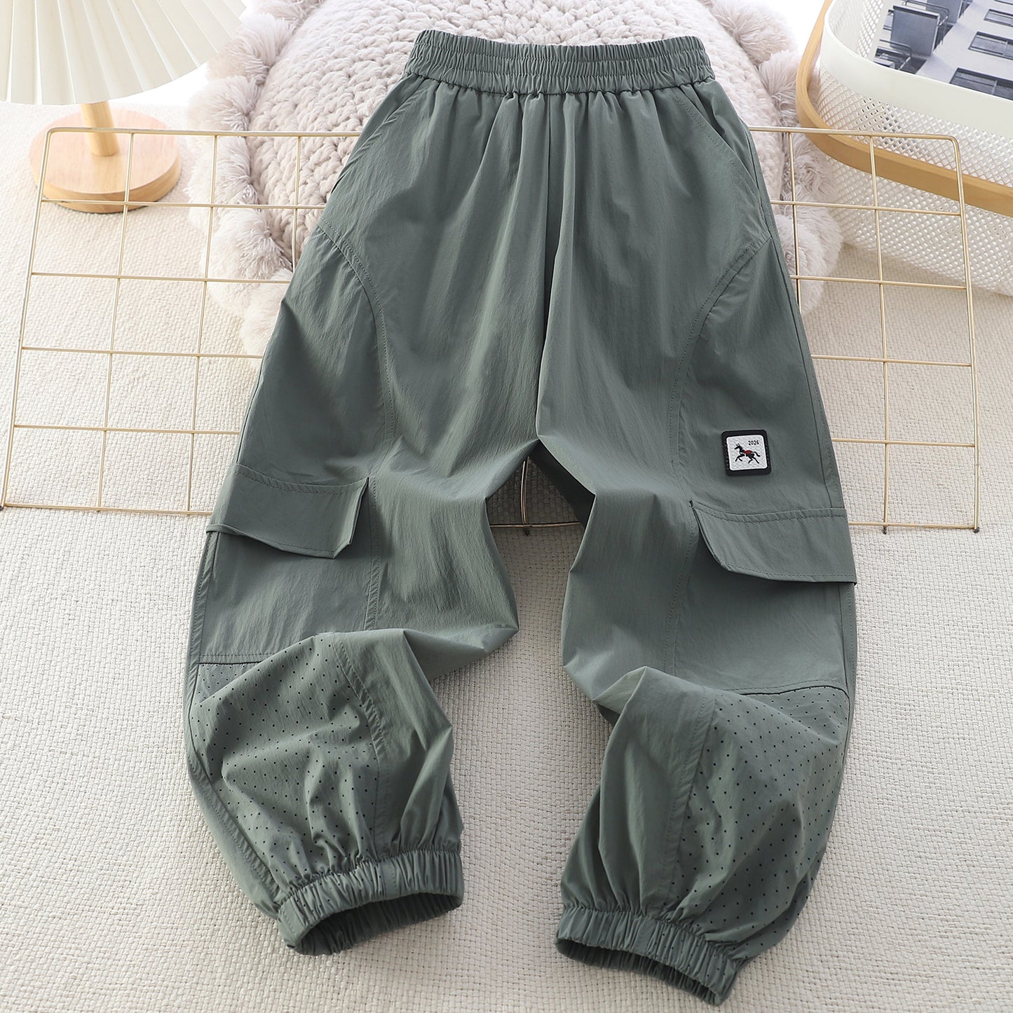 Children's Woven Casual Letters Korean Style Trousers Children's Pants