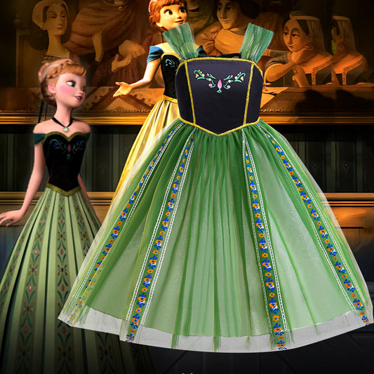 Frozen Princess Anna Tulle Skirt Performance Stage Children's Dress