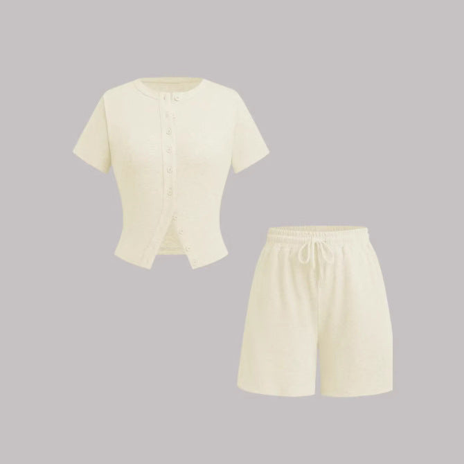 Women's Summer Short-sleeved Sexy Hot Style Fashion Casual Suit