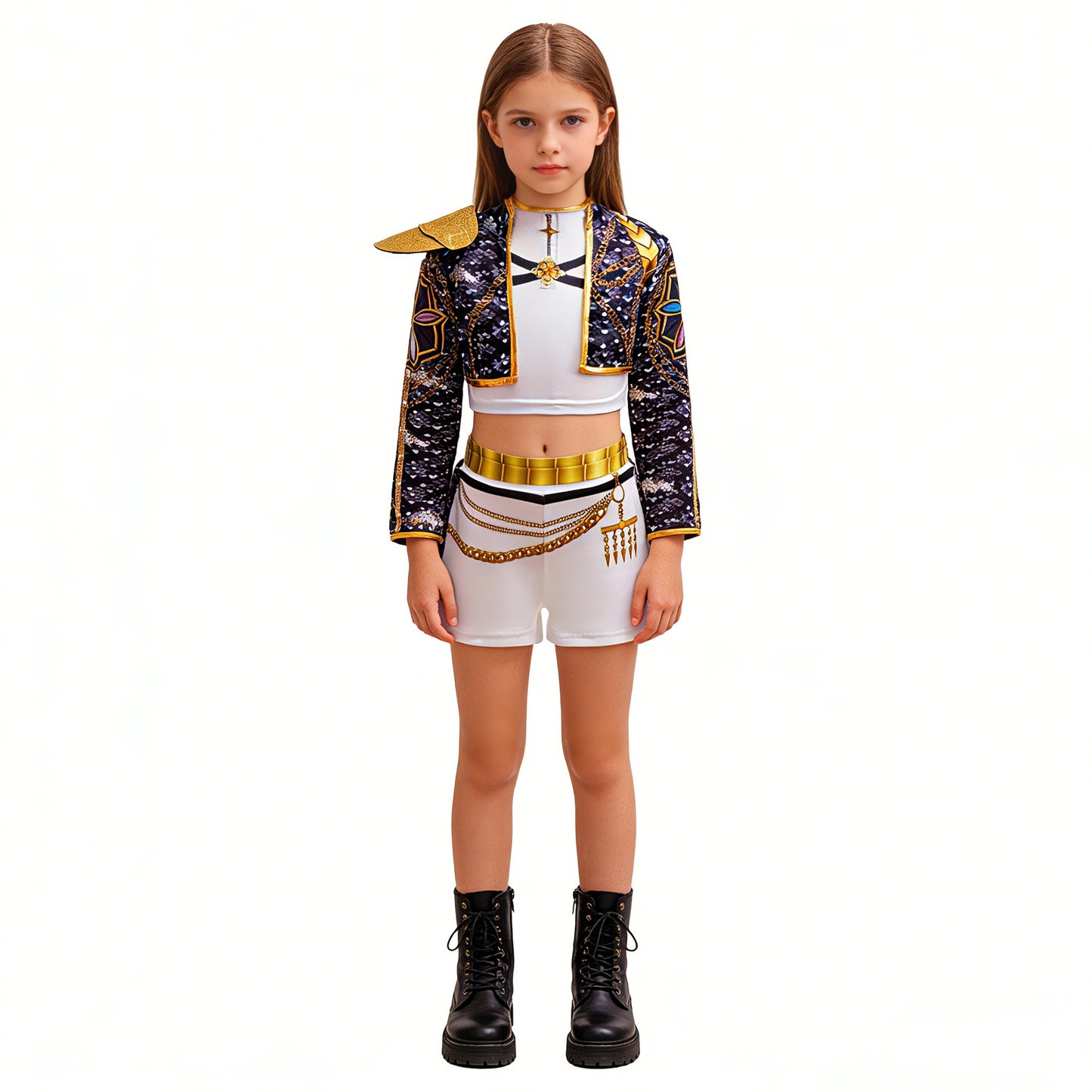 Hunter Group Clothes Korean Star Rumi Costume Children's Dress