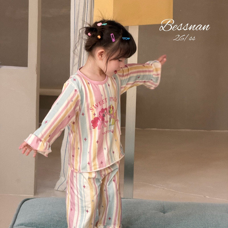 Children's Summer Class Modal Three-quarter Sleeve Boneless Children's Suit