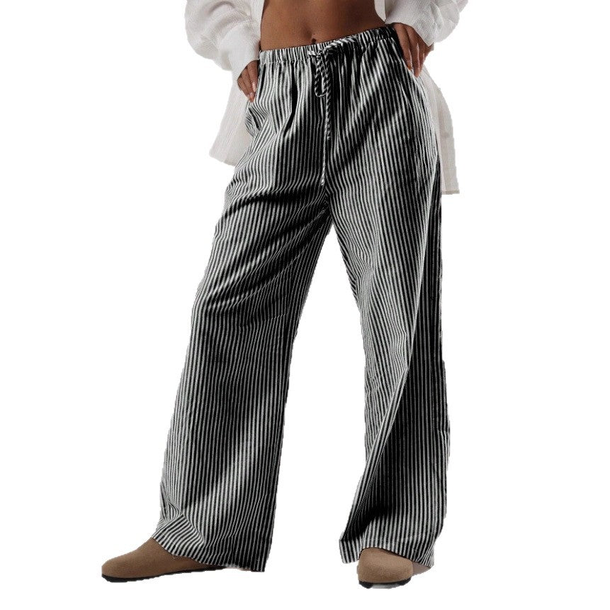 Versatile Graceful Trendy Women's Fashion Striped Pants