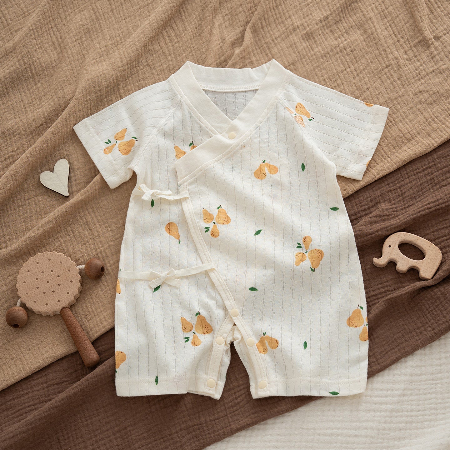 Modal Short-sleeved Boxer Rompers Simple With Bellyband For Both Boy Jumpsuit, Climbing Suit