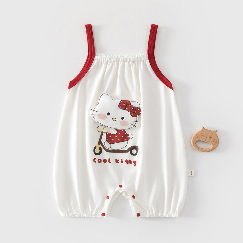 Downstream Summer Clothes Camisole Thin Bodysuit Born Sleeveless Jumpsuit, Climbing Suit