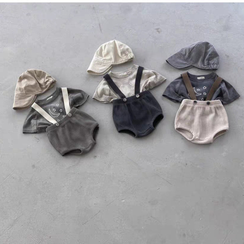 Style Jumpsuit Knitted Overalls Sunken Stripe Jumpsuit, Climbing Suit