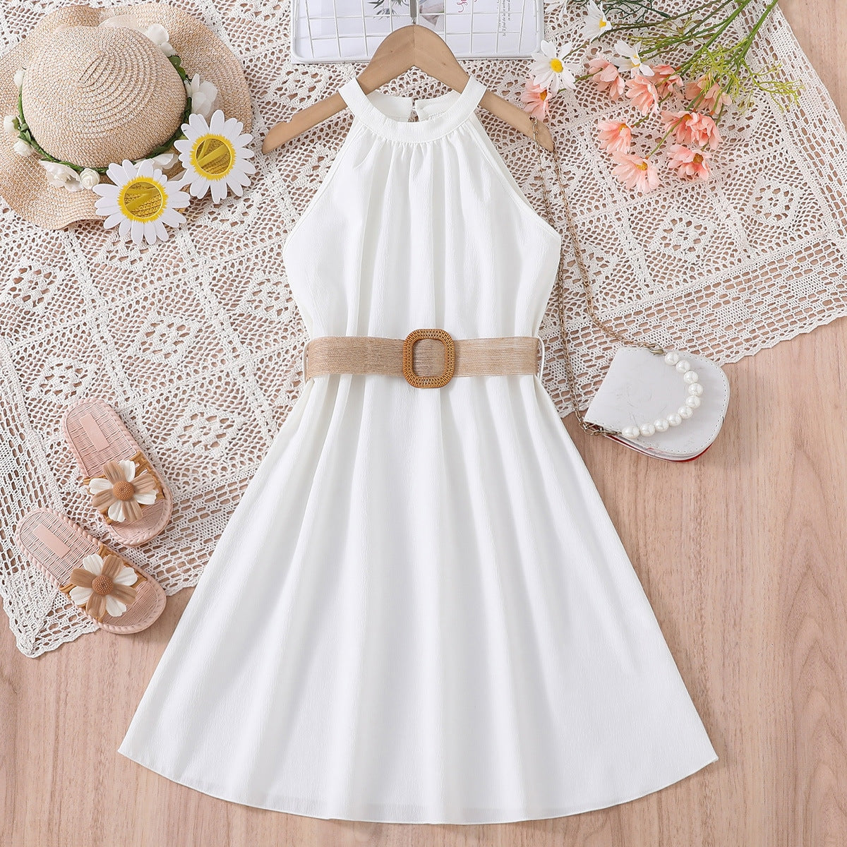Children's Halter Sleeveless Princess Summer A- Line Children's Dress