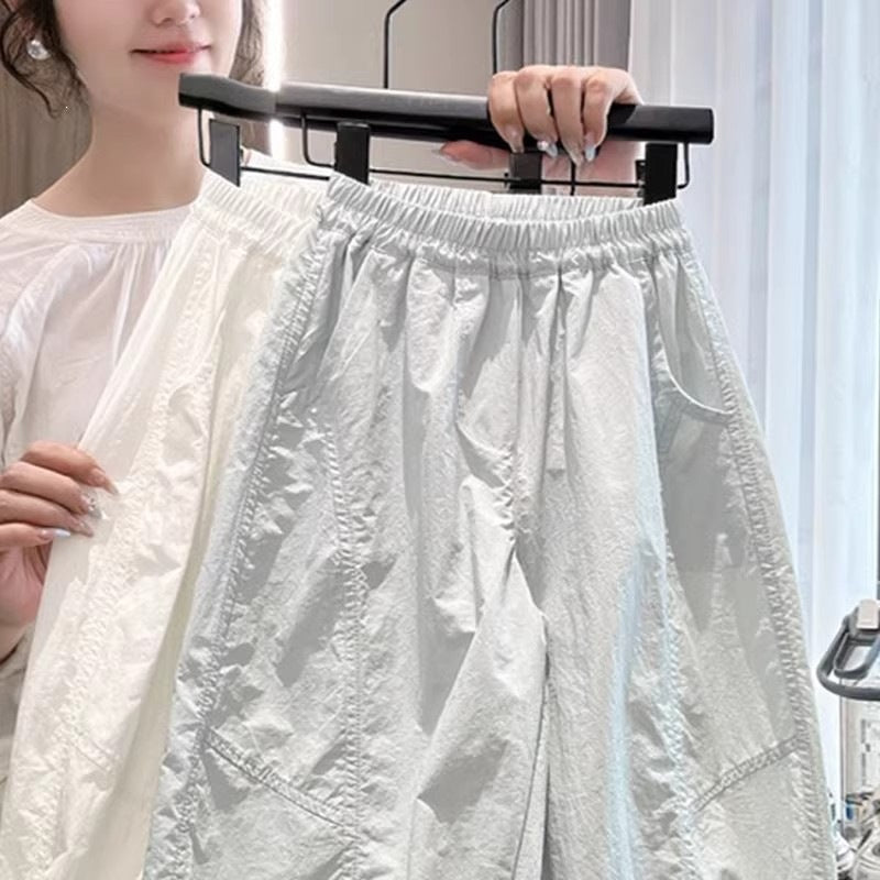 Children's Medium Large Fried Street Thin Loose Machete Children's Pants