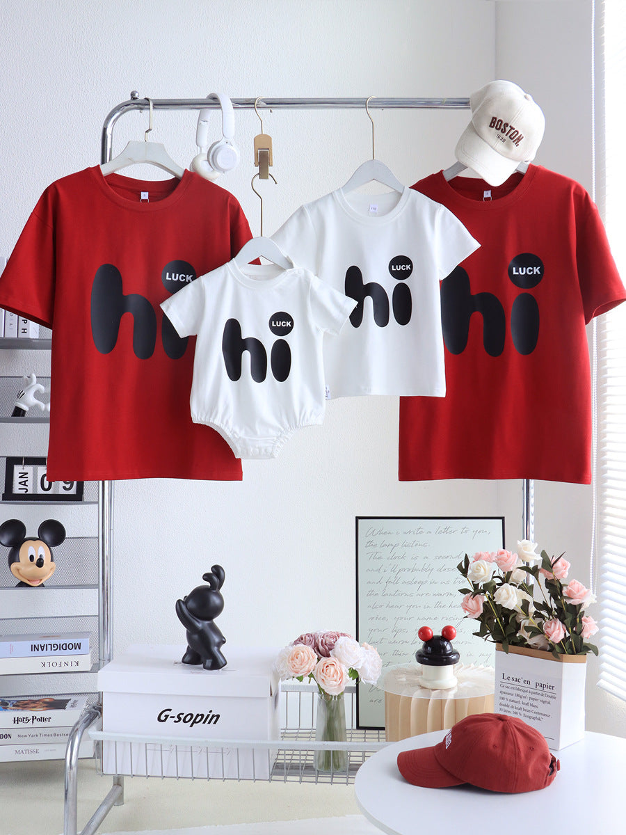 Romper Summer Short-sleeved T-shirt Family Of Parent-child Outfit