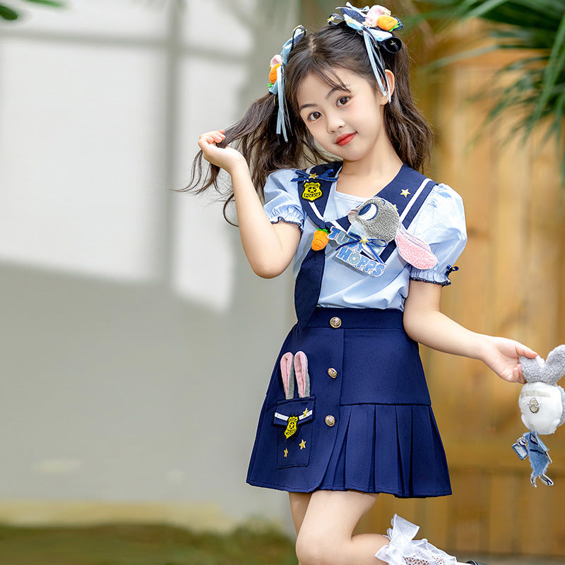 Summer Rabbit Police Officer Performance Costume Western Style Children's Suit
