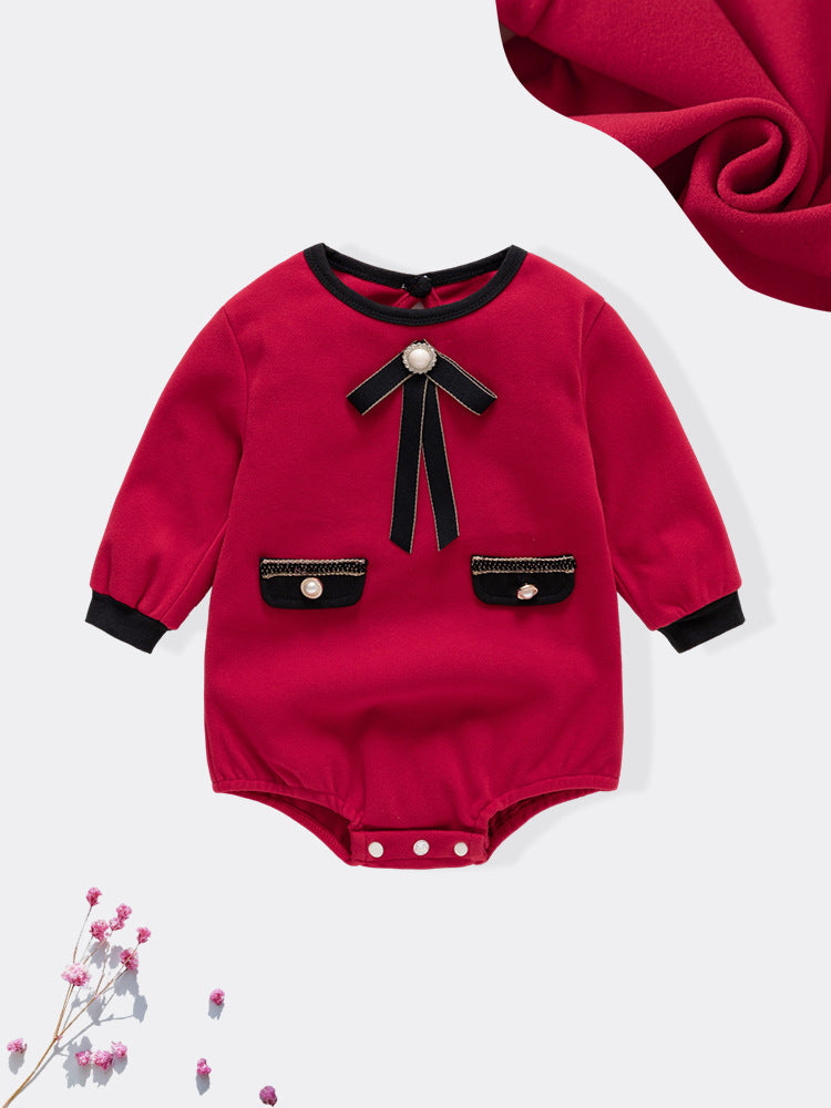 Classic Style Clothes Super Cute Warm Princess Born One Year Jumpsuit, Climbing Suit