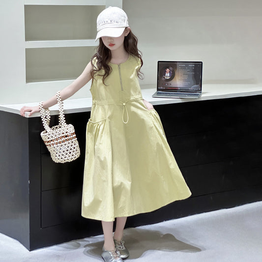 Children's Sweet Cool Vest Korean Older Leisure Children's Dress