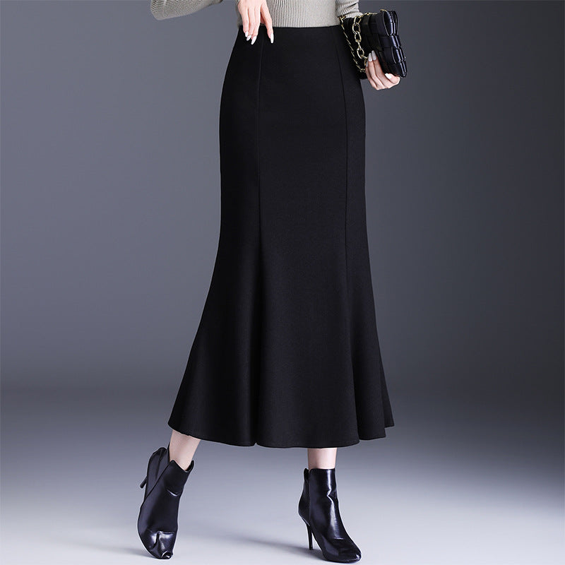 Commute Fashion Fishtail Long High Waist Slimming Sheath Skirt