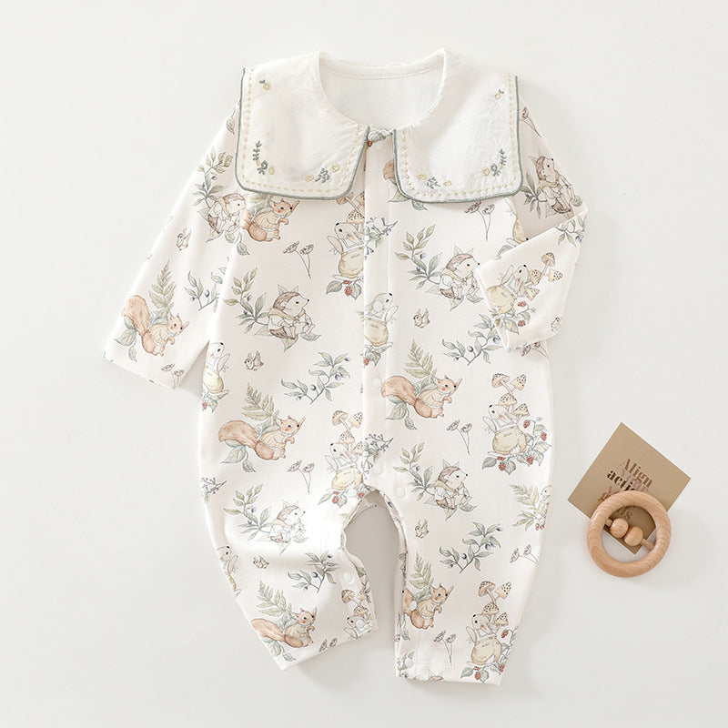 Clothes For Babies Long Sleeve Summer Infant Rompers Class Pure Jumpsuit, Climbing Suit