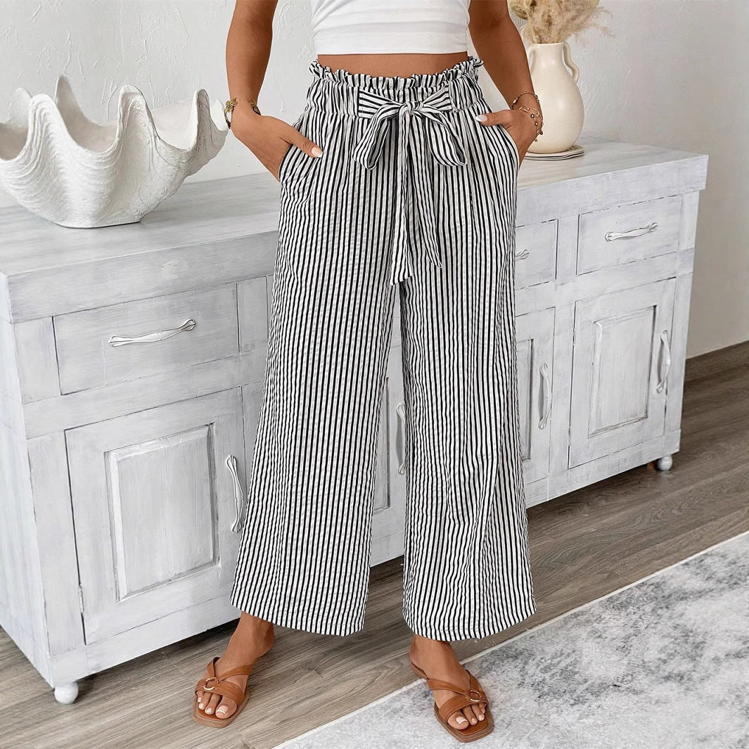 Stylish Innovative Women's Striped Elegant Female Casual Pants