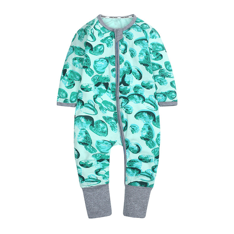 Children's Clothing Jumpsuit Bamboo Leaf Cotton Born Jumpsuit, Climbing Suit