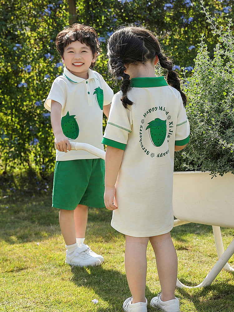 Casual Suit Matching Family Of Short Parent-child Outfit