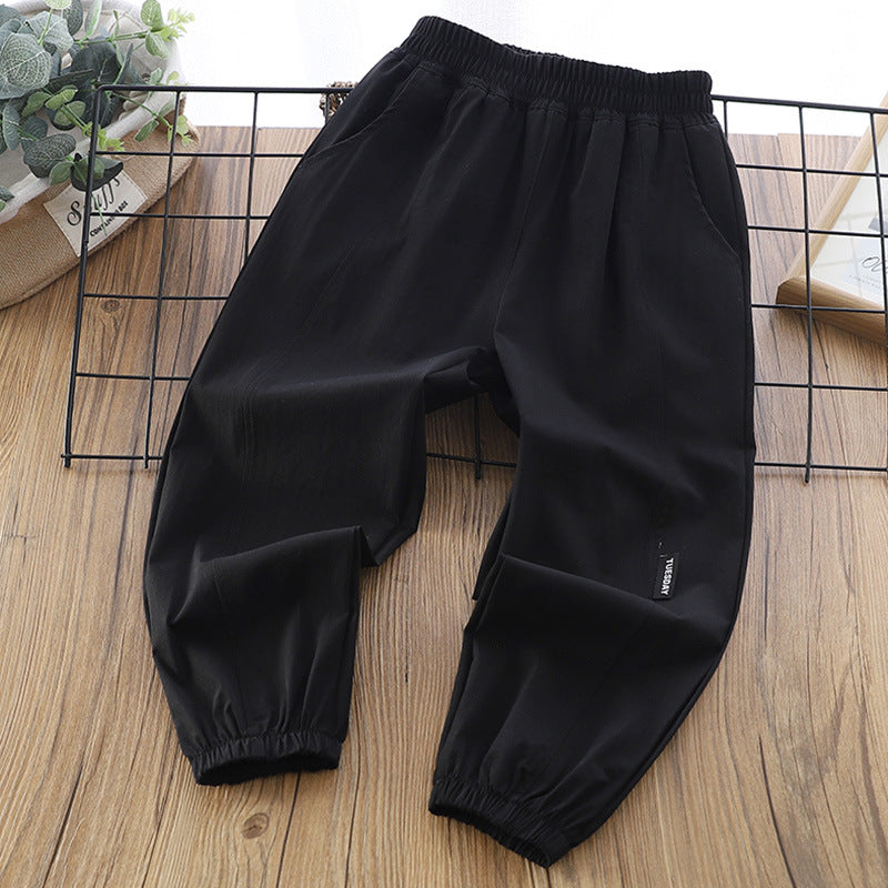 Children's Summer Thin Fashion Medium Big Cool Loose Children's Pants