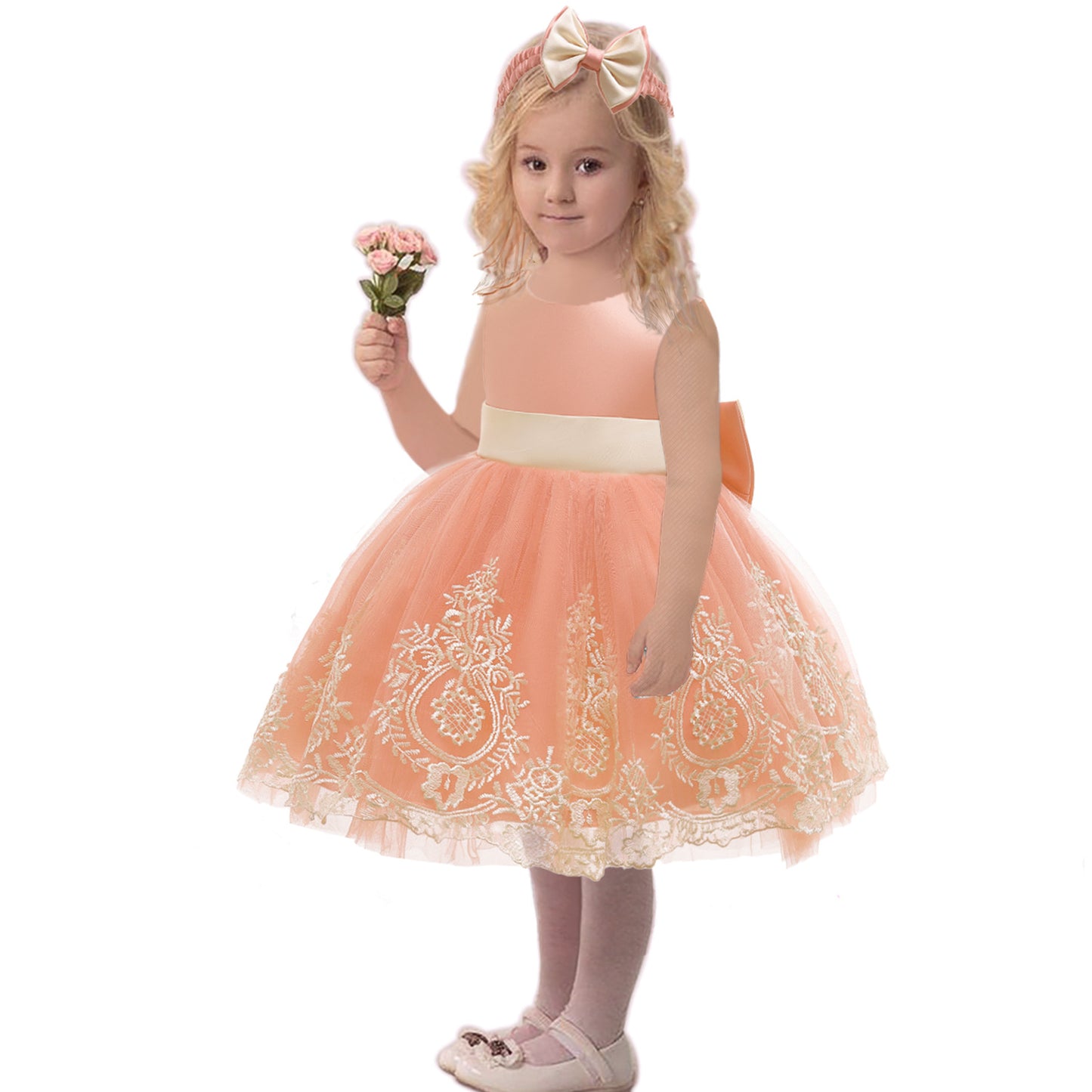 Children's Spring Wear Princess Lace Color Matching Children's Dress