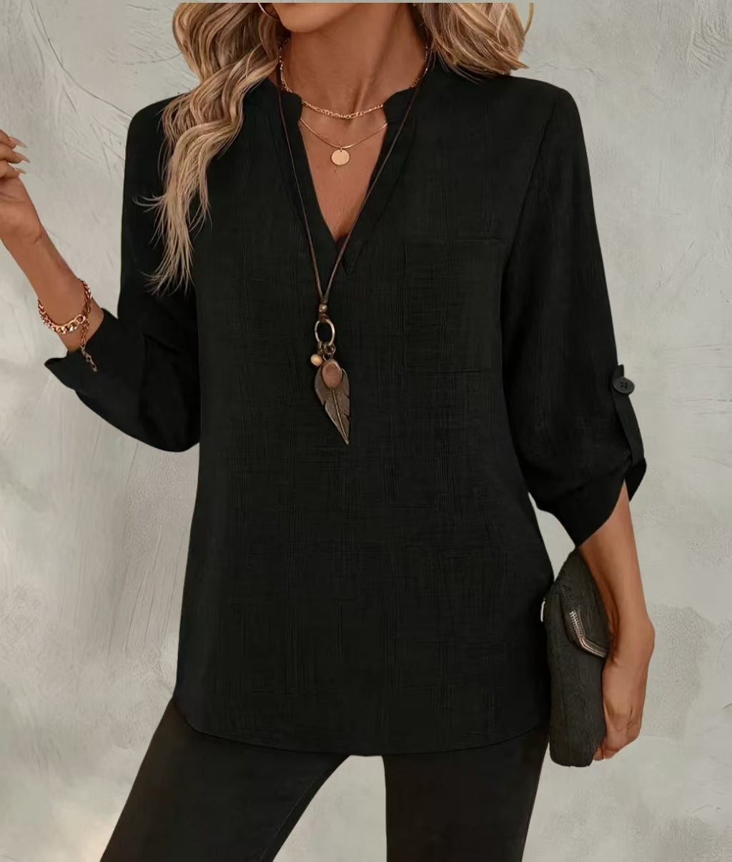 Women's Shirt Loose-fitting Solid Color Loose Plus Size