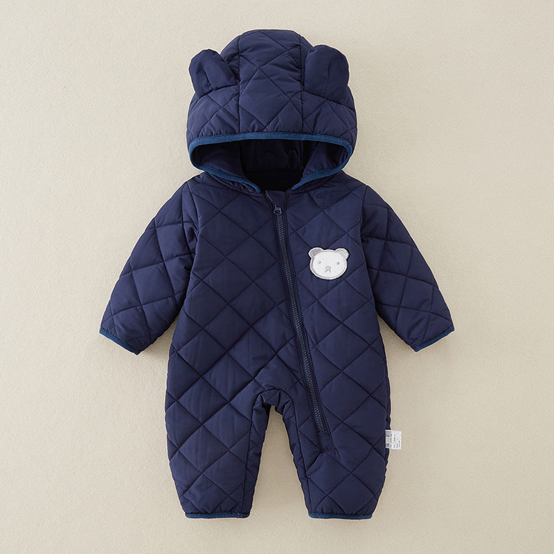 Going Out Jumpsuits Thickened Hooded Cotton Jacket Coat Clothes Romper Jumpsuit, Climbing Suit