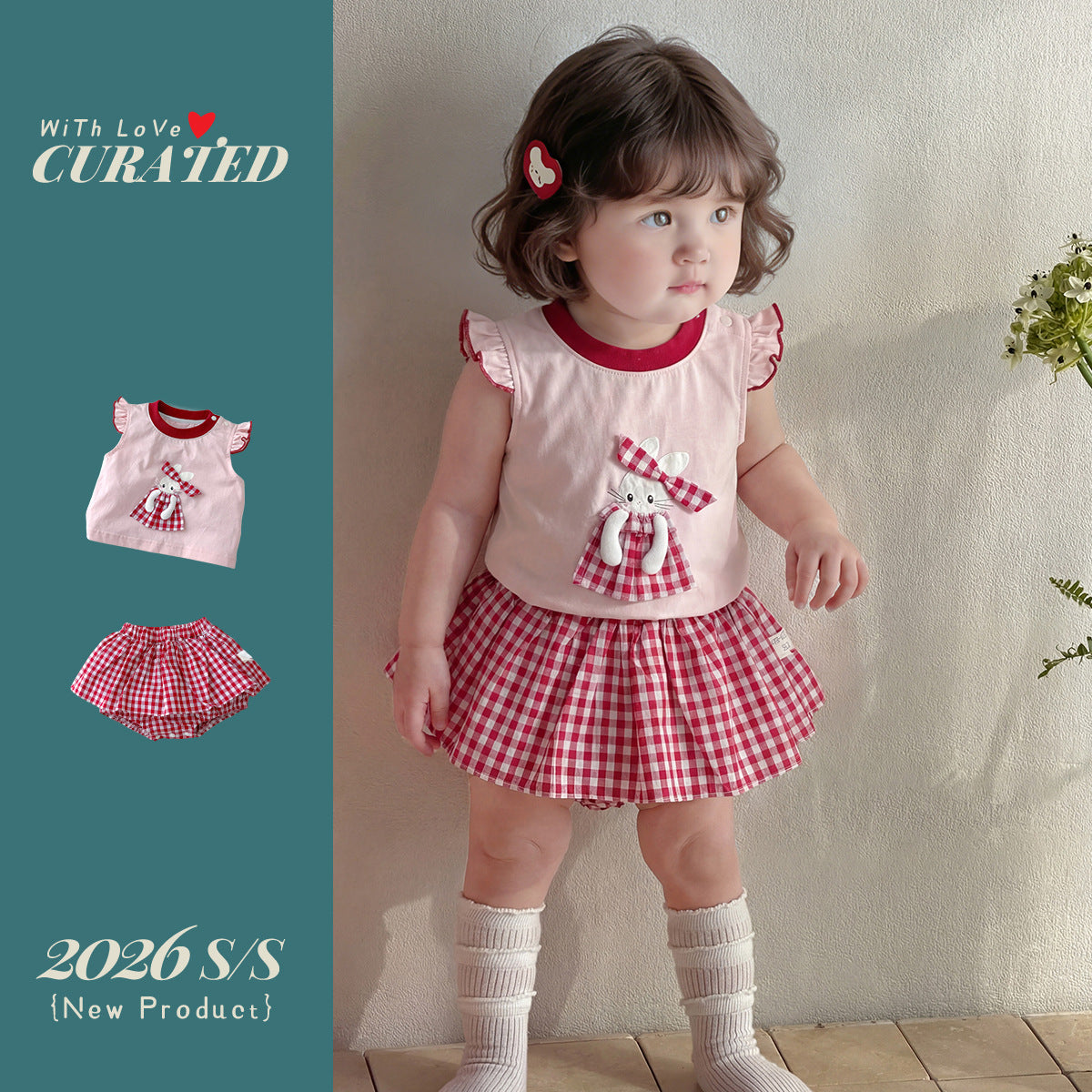 Children's Year Old Two-piece T-shirt Top Bloomer With Skirt Children's Suit