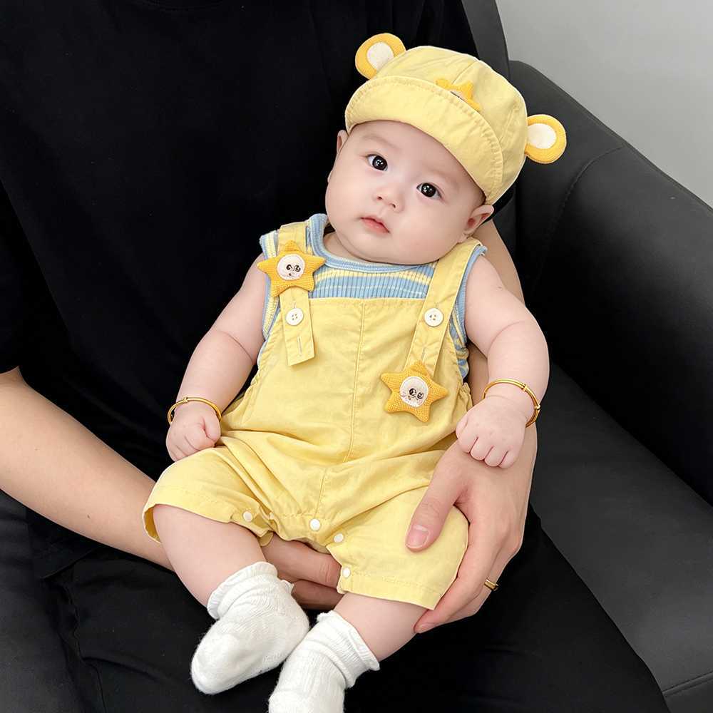Thin Striped Vest Two-piece Set Cartoon Wear Clothes Jumpsuit, Climbing Suit